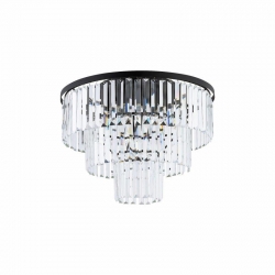 Nowodvorski plafon CRISTAL M E14 x 9 Kryształ Stal lakierowana Transparentny 220-230 V MAX: 60W