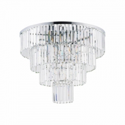 Nowodvorski plafon CRISTAL L E14 x 12 Kryształ Stal lakierowana Transparentny 220-230 V MAX: 60W