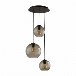 Nowodvorski lampa wisząca VETRO E27 x 3 Szkło Stal lakierowana Dymiony 220-230 V MAX: 60W