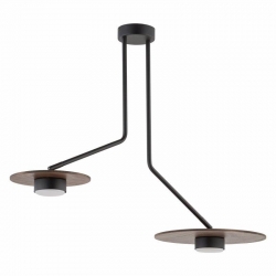 Nowodvorski plafon DISK GX53 x 2 Stal lakierowana Sklejka Czarny 220-230 V MAX: 8W