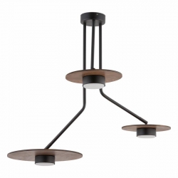 Nowodvorski plafon DISK GX53 x 3 Stal lakierowana Sklejka Czarny 220-230 V MAX: 8W