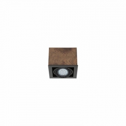 Nowodvorski oprawa natynkowa BOX ANTIQUE ES111 GU10 x 1 Sklejka Stal lakierowana Ciemne drewno 220-230 V MAX: 75W