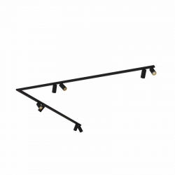 Nowodvorski oprawa natynkowa MONO CORNER 2x200 GU10 x 8 Stal lakierowana Tworzywo sztuczne ABS Czarny 220-230 V MAX: 10W only LED