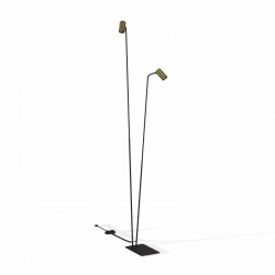 Nowodvorski Lampa podłogowa MONO GU10 x 2 Lity mosiądz Stal lakierowana Mosiądz 220-230 V MAX: 10W only LED