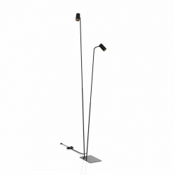 Nowodvorski Lampa podłogowa MONO GU10 x 2 Stal lakierowana Tworzywo sztuczne ABS Czarny 220-230 V MAX: 10W only LED