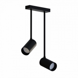 Nowodvorski oprawa natynkowa MONO LONG GU10 x 2 Stal lakierowana Tworzywo sztuczne ABS Czarny 220-230 V MAX: 10W only LED