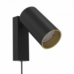 Nowodvorski kinkiet regulowany z włącznikiem MONO GU10 x 1 Stal lakierowana Tworzywo sztuczne ABS Czarny 220-230 V MAX: 10W only LED