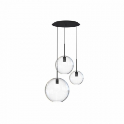 Nowodvorski lampa wisząca SPHERE E27 x 3 Szkło Stal lakierowana Transparentny 220-230 V MAX: 40W