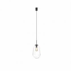 Nowodvorski lampa wisząca PEAR M E27 x 1 Szkło Stal lakierowana Transparentny 220-230 V MAX: 40W