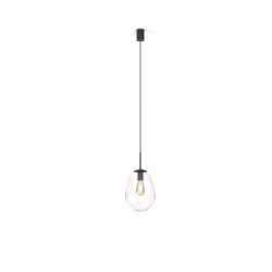 Nowodvorski lampa wisząca PEAR S E27 x 1 Szkło Stal lakierowana Transparentny 220-230 V MAX: 40W