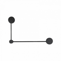 Nowodvorski kinkiet ORBIT GX53 x 2 Stal lakierowana Czarny 220-230 V MAX: 8W