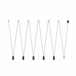 Nowodvorski lampa wisząca MORE EYE GU10 x 5 Stal lakierowana Czarny 220-230 V MAX: 10W only LED