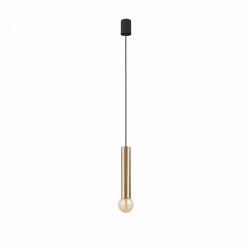 Nowodvorski lampa wisząca BATON E27 x 1 Lity mosiądz Stal lakierowana Mosiądz 220-230 V MAX: 10W only LED