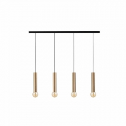 Nowodvorski lampa wisząca BATON E27 x 4 Lity mosiądz Stal lakierowana Mosiądz 220-230 V MAX: 10W only LED