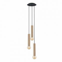 Nowodvorski lampa wisząca BATON E27 x 3 Lity mosiądz Stal lakierowana Mosiądz 220-230 V MAX: 10W only LED