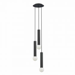 Nowodvorski lampa wisząca BATON E27 x 3 Stal lakierowana Czarny 220-230 V MAX: 10W only LED