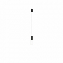 Nowodvorski lampa wisząca CYLINDER M GU10 x 1 Szkło Stal lakierowana Transparentny 220-230 V MAX: 10W only LED