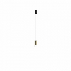 Nowodvorski lampa wisząca CYLINDER S GU10 x 1 Szkło Lity mosiądz Transparentny 220-230 V MAX: 10W only LED
