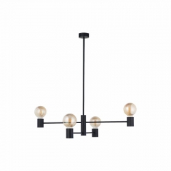 Nowodvorski lampa wisząca RADIUS E27 x 4 Stal lakierowana Czarny 220-230 V MAX: 4x60W