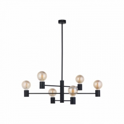 Nowodvorski plafon RADIUS E27 x 6 Stal lakierowana Czarny 220-230 V MAX: 6x60W