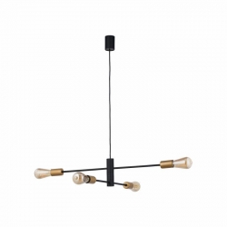 Nowodvorski lampa wisząca ROTOR E27 x 4 Stal lakierowana Czarny 220-230 V MAX: 4x60W