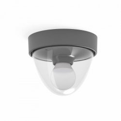 Nowodvorski plafon zewnętrzny NOOK E27 x 1 Tworzywo sztuczne ABS Tworzywo sztuczne PC Grafitowy 220-230 V MAX: 1x10W only LED