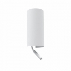 Nowodvorski kinkiet z włącznikiem VELERO E27, G9 x 2 Tkanina Stal lakierowana Biały 220-230 V MAX: 40W, 10W only LED