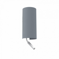 Nowodvorski kinkiet z włącznikiem VELERO E27, G9 x 2 Tkanina Stal lakierowana Szary 220-230 V MAX: 40W,10W only LED