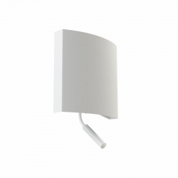 Nowodvorski kinkiet z włącznikiem BORDE E27, G9 x 2 Tkanina Stal lakierowana Biały 220-230 V MAX: 40W, 10W only LED
