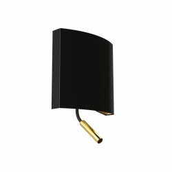 Nowodvorski kinkiet z włącznikiem BORDE E27, G9 x 2 Tkanina Lity mosiądz Czarno-Złoty 220-230 V MAX: 40W, 10W only LED