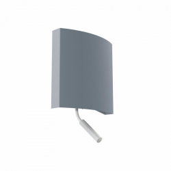 Nowodvorski kinkiet z włącznikiem BORDE E27, G9 x 2 Tkanina Stal lakierowana Szary 220-230 V MAX: 40W, 10W only LED