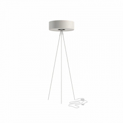 Nowodvorski Lampa podłogowa CADILAC E27 x 3 Tkanina Stal lakierowana Biały 220-230 V MAX: 25W only LED