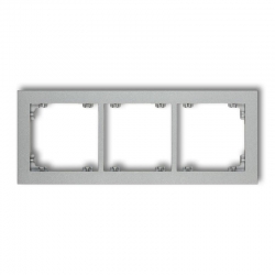Karlik DECO Ramka uniwersalna potrójna z tworzywa srebrny metalik PODTYNKOWY  IP 20 7DR-3