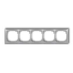 Karlik DECO Ramka uniwersalna 5-krotna z tworzywa DECO Soft srebrny metalik PODTYNKOWY  IP 20 7DRSO-5