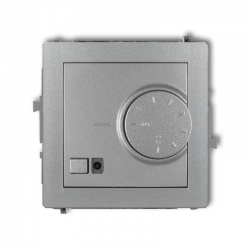 Karlik DECO elektroniczny regulator temperatury z czujnikiem podpodłogowym srebrny metalik PODTYNKOWY bez ramki IP 20, 230V~ 50Hz 2300W 7DRT-1