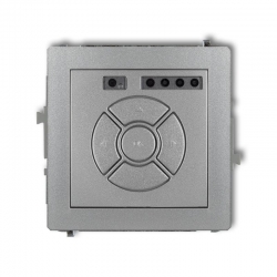 Karlik DECO elektroniczny sterownik roletowy przycisk strefowy srebrny metalik PODTYNKOWY bez ramki IP 20, 230V~ 50Hz max 150W 7DSR-5