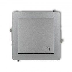 Karlik DECO przycisk zwierny dzwonek srebrny metalik PODTYNKOWY bez ramki IP20 10AX 250V 7DWP-4