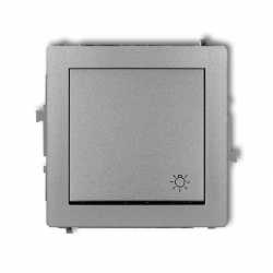 Karlik DECO przycisk zwierny światło srebrny metalik PODTYNKOWY bez ramki IP20 10AX 250V 7DWP-5