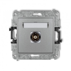 Karlik MINI Gniazdo BNC srebrny metalik 7MGBNC-1