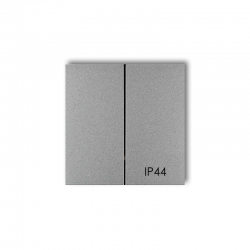Karlik MINI Komplet klawiszy do łączników sitodruk IP44 srebrny metalik 7MKLH-2