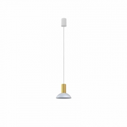 Nowodvorski lampa wisząca HERMANOS GU10 x 1 Stal lakierowana Lity mosiądz Biały 220-230 V MAX: 10W only LED
