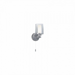 Nowodvorski kinkiet z włącznikiem VISTA G9 x 1 Stal chromowana Szkło Chrom ~220-230 V MAX: 1x25W only LED