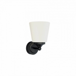 Nowodvorski kinkiet BALI E14 x 1 Szkło Stal lakierowana Czarny ~220-230 V MAX: 1x25W