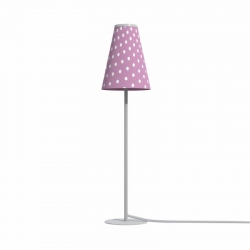 Nowodvorski oprawa stołowa TRIFLE x 1 Tkanina Aluminium lakierowane Różowo-biały 220-230 V MAX: 10W only LED