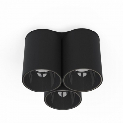 Nowodvorski oprawa natynkowa EYE TONE GU10 x 3 Stal lakierowana Tworzywo sztuczne ABS Czarny 220-230 V MAX: 10W only LED