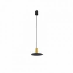 Nowodvorski lampa wisząca HERMANOS GU10 x 1 Stal lakierowana Lity mosiądz Czarny 220-230 V MAX: 10W only LED