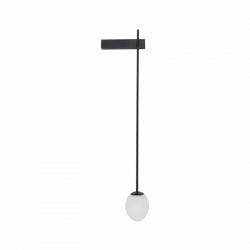 Nowodvorski kinkiet ICE EGG B G9 x 1 Stal lakierowana Szkło Czarny ~220-230 V MAX: 25W