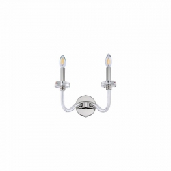 Nowodvorski kinkiet HAMPTON E14 x 2 Stal chromowana Szkło Chrom ~220-230 V MAX: 2x40W