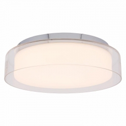 Nowodvorski plafon PAN LED M LED Szkło Stal chromowana Chrom ~220-230 V MAX: 17W