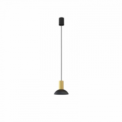 Nowodvorski lampa wisząca HERMANOS GU10 x 1 Stal lakierowana Lity mosiądz Czarny 220-230 V MAX: 10W only LED